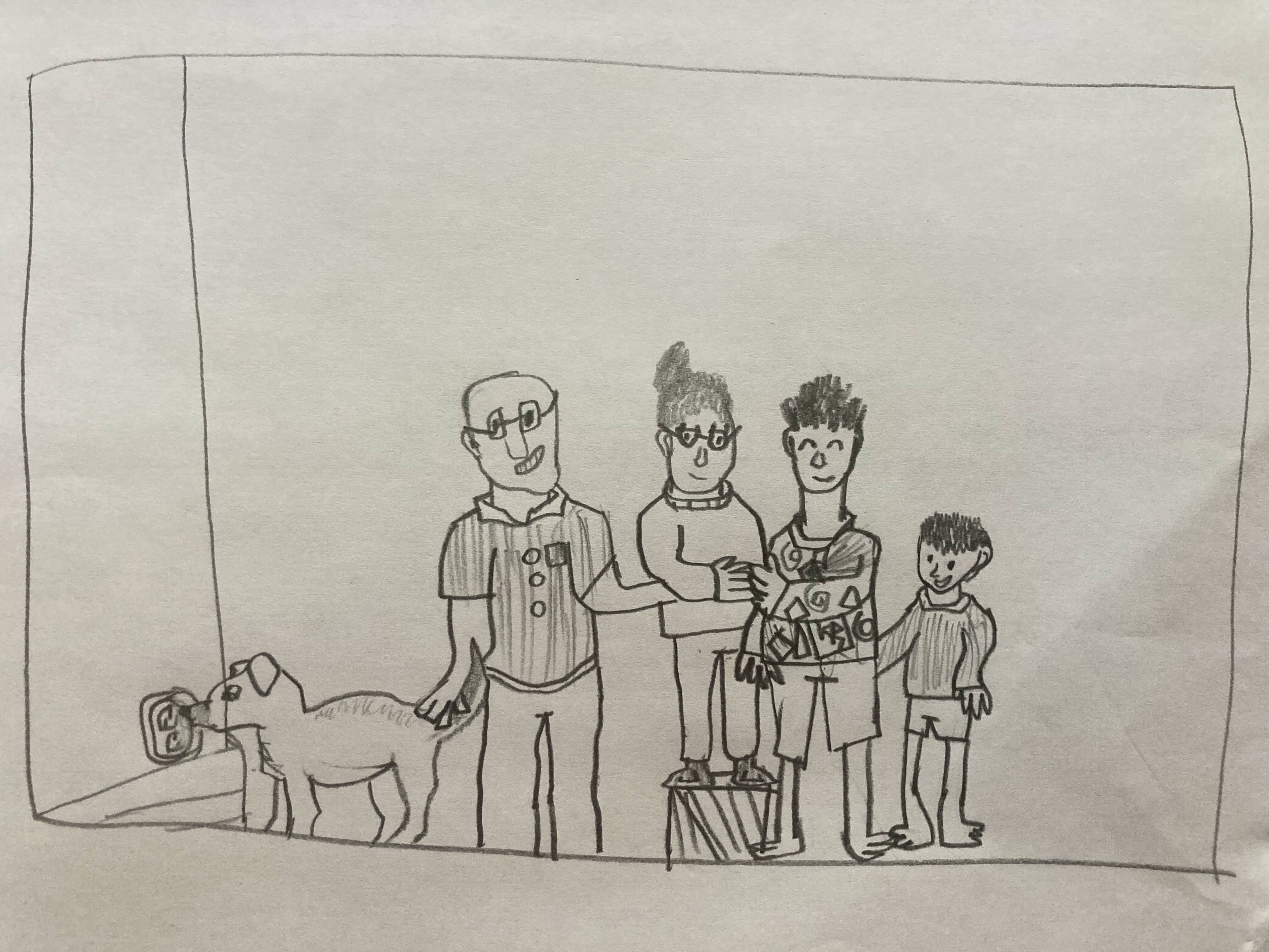 Finn's drawing of our family